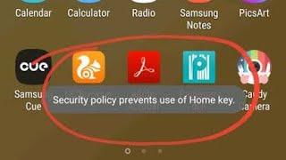 how to fix security policy prevents use of home key samsung