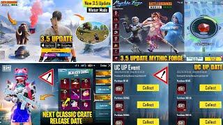  Bgmi 3.5 New Update | Next Mythic Forge Bgmi | Next Classic Crate Bgmi | Next Uc Up Event Bgmi