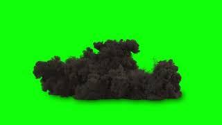 black smoke green screen video.