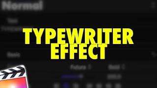 Final Cut Pro X Typewriter Text Effect Tutorial