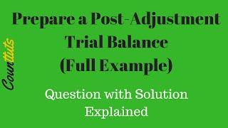 Post-Adjustment Trial Balance Prepared (Full Example)