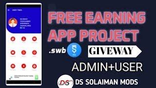 FREE EARNING APP PROJECT SKETCHWARE.SWB | DS SOLAIMAN MODS #giveway #sketchware #free #earningapp