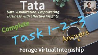 Tata Virtual Internship- Data Visualization- Task 1-2-3 Forage Answers