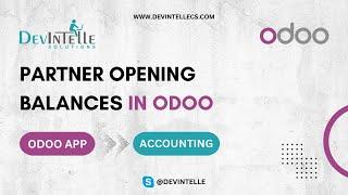 How to Partner Opening Balances in Odoo | Odoo Accounting