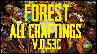 THE FOREST - CRAFTING GUIDE V.0.53c - ALL CRAFTINGS!!! - [F.HD]
