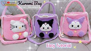 Móc Túi Kuromi Sanrio  Crochet Kuromi Bag Charm Tutorial | Mimi Handmade