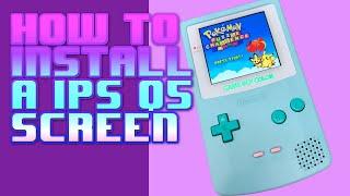 How to Install Q5 IPS Backlit Screen into GBC Gameboy Color #gameboy #gameboycolor #nintendo