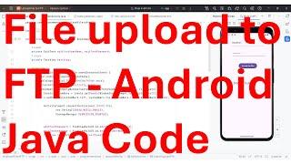 How to upload a file to FTP server from your Android App Java code?