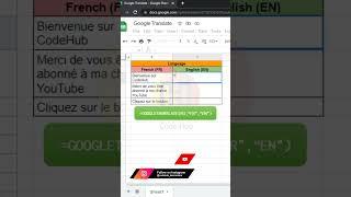 Unlocking the Power of Google Translate in Google Sheets for Easy Translations @codehub_learnonline