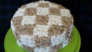 Торт РЕЦЕПТ ванильно шоколадного бисквита ШАХМАТНЫЙ ТОРТ Рецепт шахматного торта Украшение тортов
