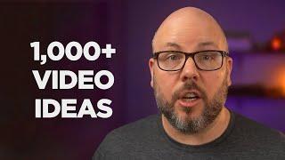 1,000+ Video Ideas for YouTube (2021)