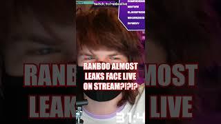 RANBOO ALMOST LEAKS FACE LIVE?!? #funny #ranboo