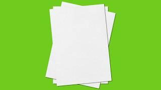 A4 Paper Page Turn Green Screen 4K (5 videos)