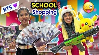 Ammu ku SCHOOL SHOPPING️ - Exploring Cute BTS Products || Atrocities with Akka || Ammu Times