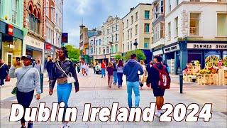 Dublin Ireland July 2024 | Dublin City walkthrough | 4k UHd 60fps walking tour