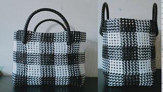 plastic wire Market bag, large size 4 Roll plstic wire bag, weaving basket bag.