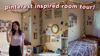 AESTHETIC ROOM TOUR! pinterest inspired decor: cute and small room design / teen girl room tour 2024