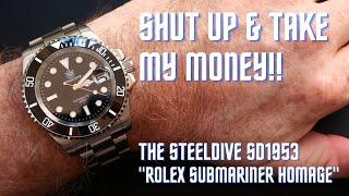 Get Ready to Spend! The Steeldive SD1953 is an incredible Rolex Submariner Homage!