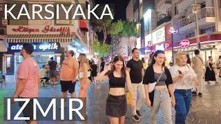  İzmir Karşıyaka 2023: Nighttime 4K Walking Tour | Izmir Travel Guide