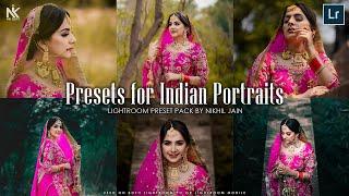 5 FREE Presets for Indian Portraits | Lightroom Presets | Wedding Presets | Nik Edits