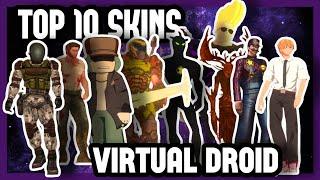 TOP 10  SKINS VIRTUAL DROID 2  2023 | VRM | BOY SKINS HOMBRE SERIES Y CARTOONS  | VD2 