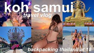 THAILAND KOH SAMUI VLOG | backpacking pig beach, going out, beach days, temples, + more!