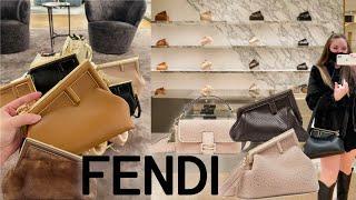 Luxury Shopping Vlog FENDI Full Store Tour - TRYING ON THE FENDI FIRST BAG IN ALL SIZES