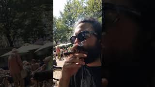 Browzan smoking a cuban in pavilion gardens #cigarseries