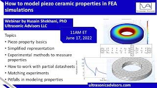 How to model piezo ceramic properties in FEA simulations (COMSOL)