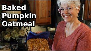 Pumpkin Baked Oatmeal Made with 9 Grains....Easy and Delicious #PumpkinBakedOatmeal