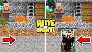 Surviving Minecraft Hide or Hunt inside SECRET Blacksmith base!