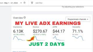 Today My AdSense payment Proof || Live AdSense and Adx Arbitrage 2024