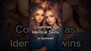 Ai Draws Countries as Identical Twins! #ai #aiart #midjourney #photo #country #beautiful #twins