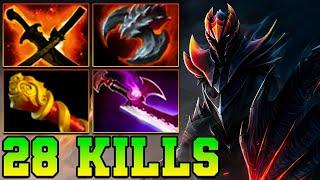 28 Kills Dragon Knight Dota 2 !! Dragon Knight Carry Dota 2 Safelane Pro Gameplay 7.37