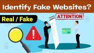 How To Check Website Real or Fake | How to identify a fake website | Identify Scam website