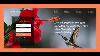 #How To #Create A #Website Using #HTML And #CSS With #Login & #Registration Form||HTML & CSS.