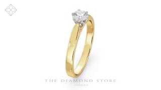 UT23 - Certified 0.50CT Chloe Low 18K Gold Engagement Ring