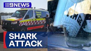 Off-duty police officer saves surfer after shark attack in NSW | 9 News Australia