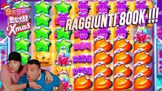 RAGGIUNTI 800.000€‼️ SUGAR RUSH XMAS SCHIATTATA A BET MAX!! BIG WIN SLOT ONLINE BEST OF️