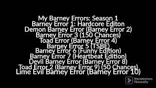 My Barney Errors: Season 1