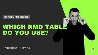 WHICH RMD TABLE IS FOR YOU? -- Living or Inherited #retirementincomeplanning #RMD