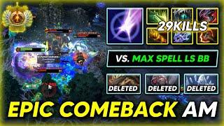 EPIC COMEBACK LATE GAME CARRY Anti Mage 29Kills Facing Against Max Spell Lifesteal Bristleback DOTA2