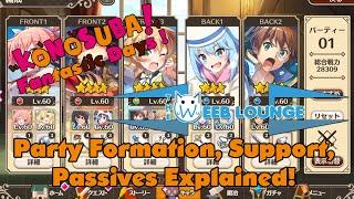 Konosuba Fantastic Days - Party Formation, Support, Weapons, and Abilities explained!