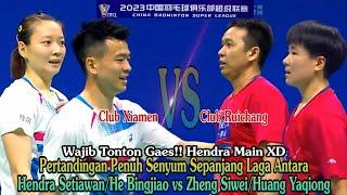 Day 3-Hendra Setiawan/He Bingjiao vs Zheng Siwe/Huang Yaqiong di China Badminton Super League 2023