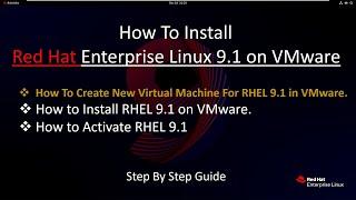 How to Install Red Hat Enterprise Linux 9.1 on VMware !! Activate RHEL 9.1 !! Make VM for RHEL 9.1 !