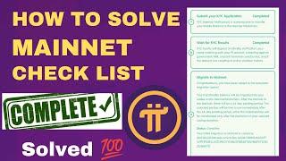 PI NETWORK MAINNET CHECKLIST | A STEP-BY-STEP GUIDE