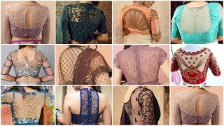 Latest Party Wear Net Blouse Designs Back Side |Net Blouse Back Design Party Wear\ Net Blouse Design