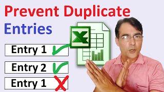 Prevent Duplicate Entries in Excel | Stop Duplicate Entries in MS Excel in hindi