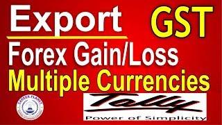 GST Export-Forex Gain Loss Adjustment in Tally ERP 9 Part-51|Tally GST Export Multiple Currencies