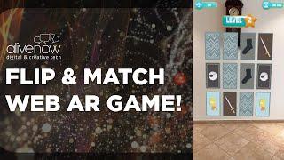 Web Based Augmented Reality Game: Play the Web AR Flip & Match Game. No app needed for this AR game!